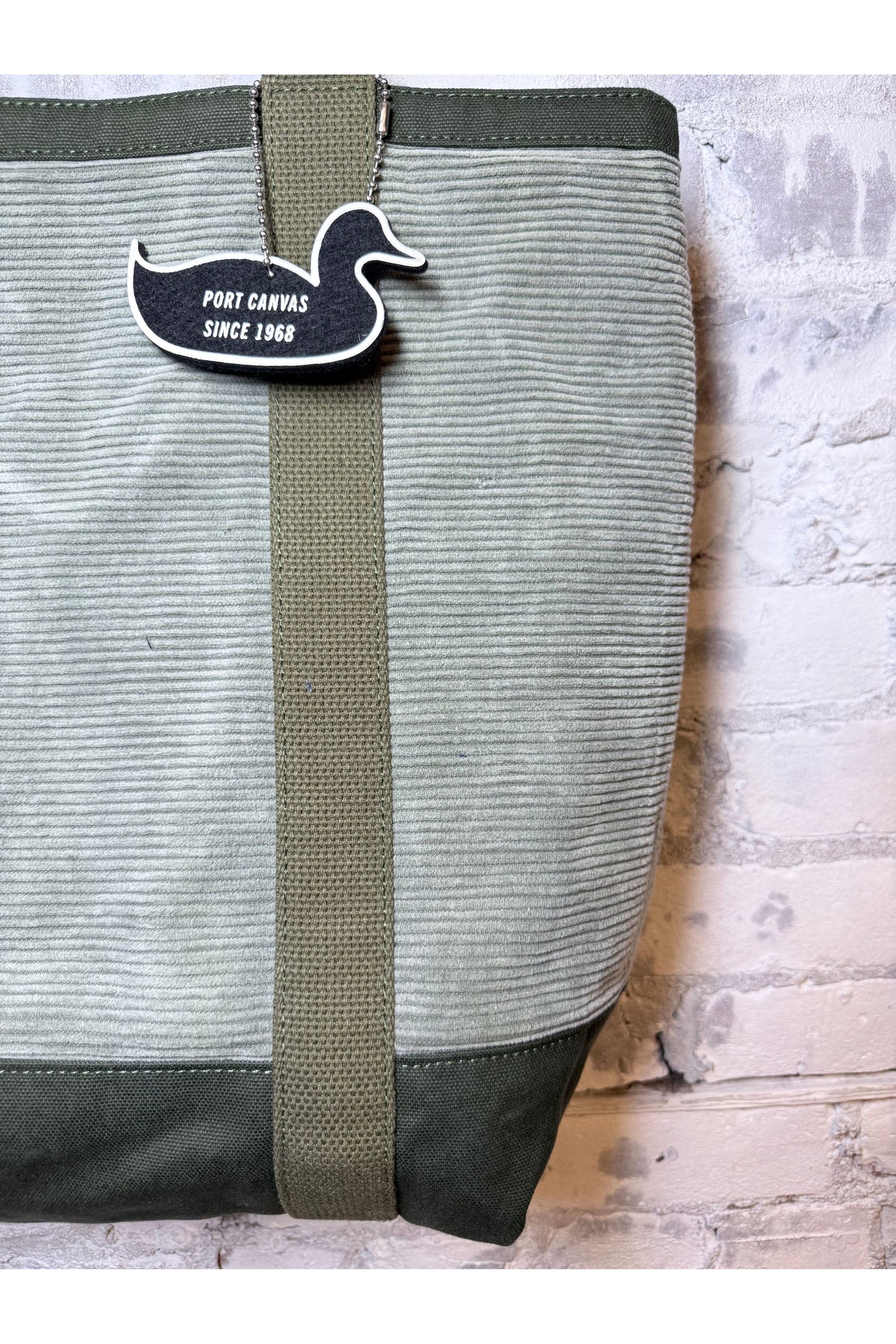 Wide Wale Cord Utility Tote - Olive