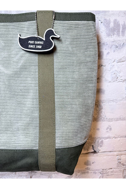 Wide Wale Cord Utility Tote - Olive