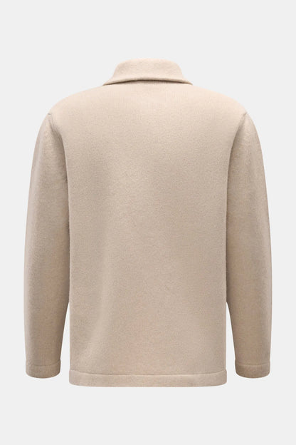 Cardigan Knit Over Jacket - Beige Melange - DUNE + SALT