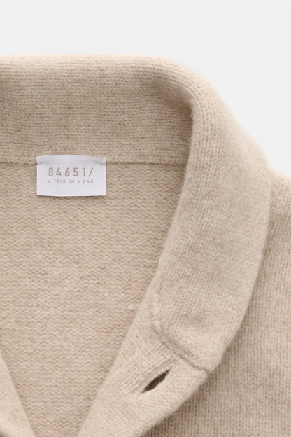 Cardigan Knit Over Jacket - Beige Melange - DUNE + SALT