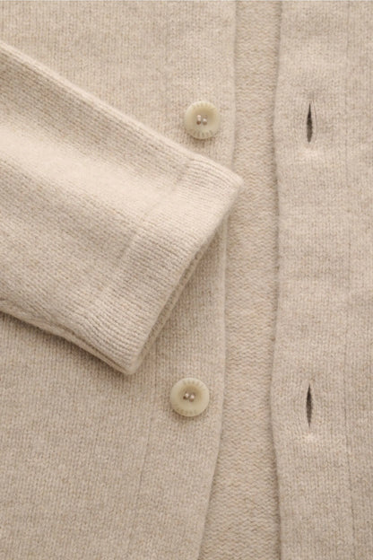 Cardigan Knit Over Jacket - Beige Melange - DUNE + SALT