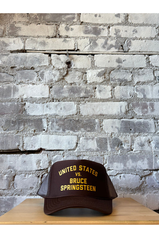 United States vs. Bruce Springsteen Trucker Hat: Brown/Gold - DUNE + SALT