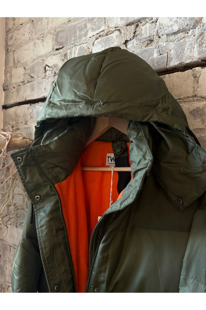 06 Long Puffer - Military/Orange - DUNE + SALT