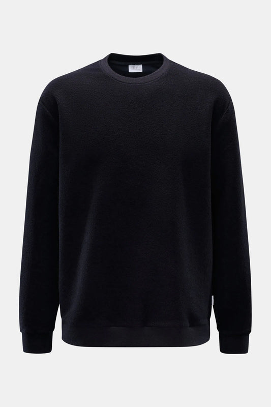 Cotton/Wool Crewneck Jumper - Navy - DUNE + SALT
