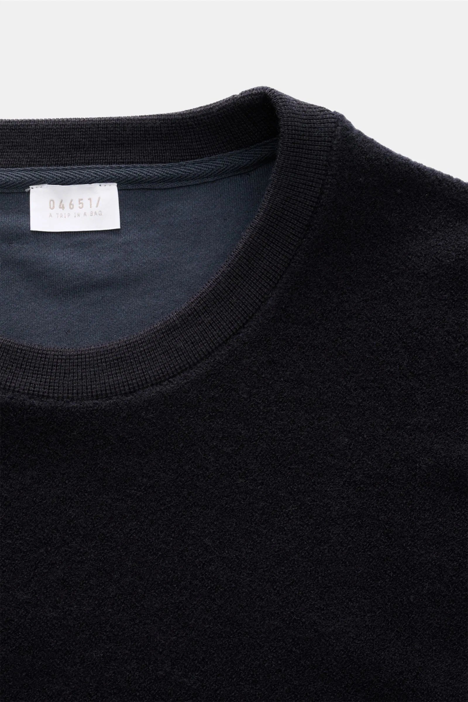 Cotton/Wool Crewneck Jumper - Navy - DUNE + SALT