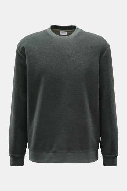 Cotton/Wool Crewneck Jumper - Sea Kelp - DUNE + SALT