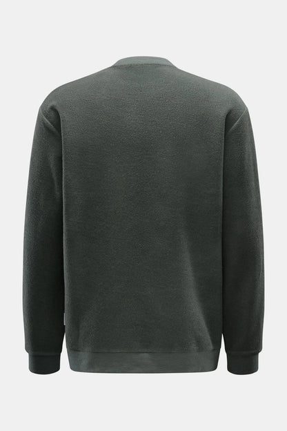 Cotton/Wool Crewneck Jumper - Sea Kelp - DUNE + SALT