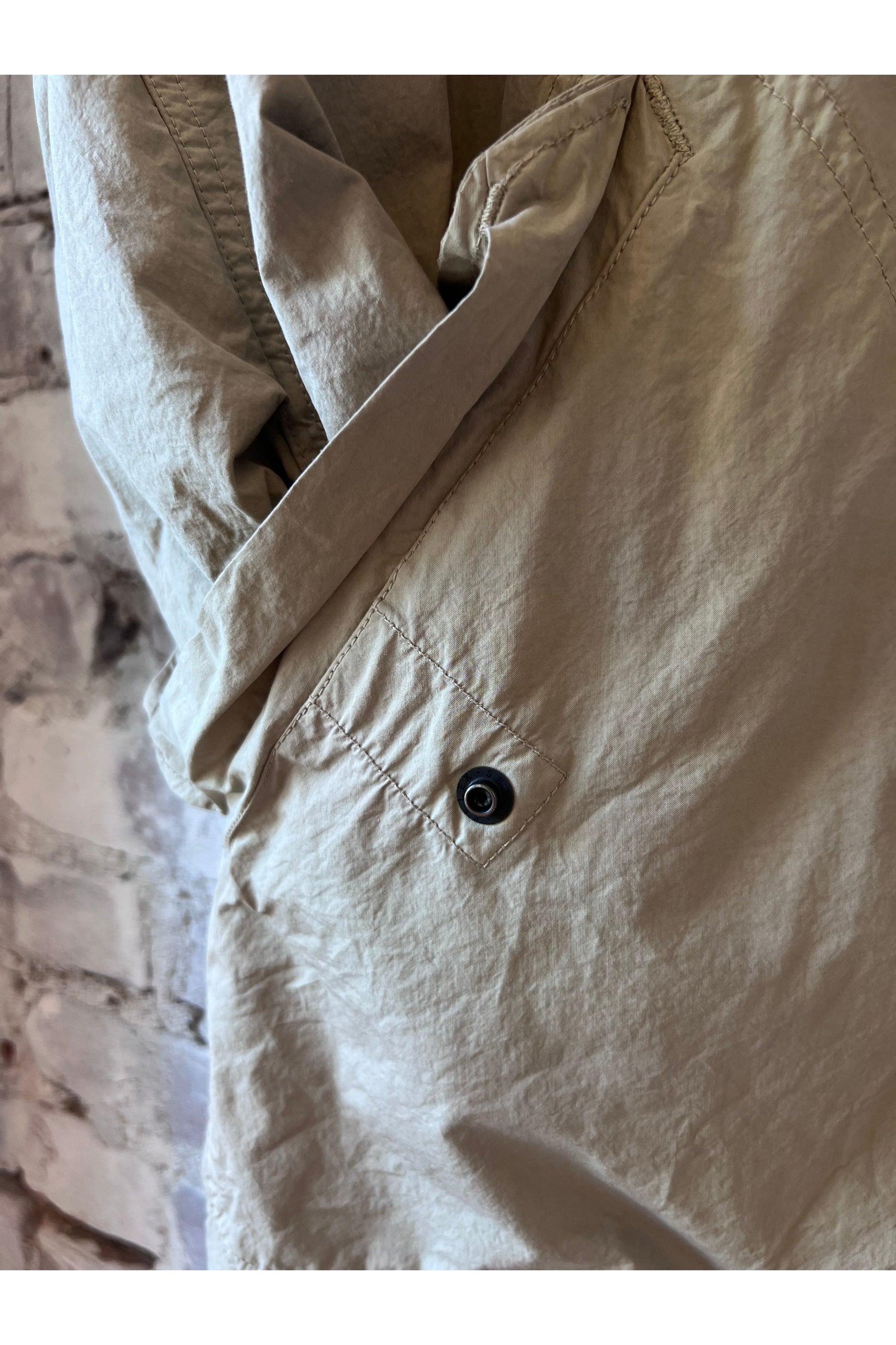 Cotton Twill Typewriter Parka - Beige - DUNE + SALT