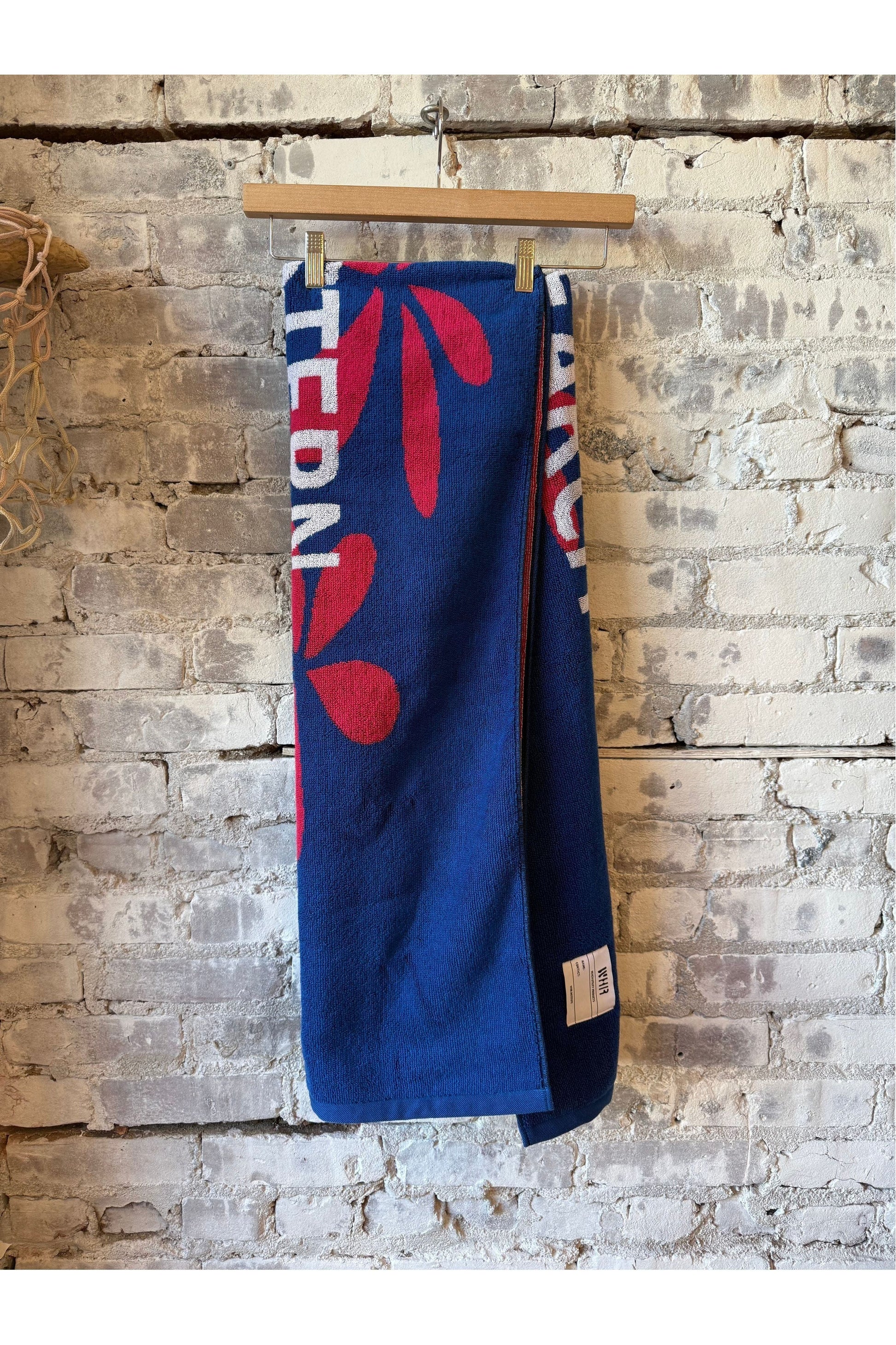 Plumeria Towel - Blue/Red - DUNE + SALT