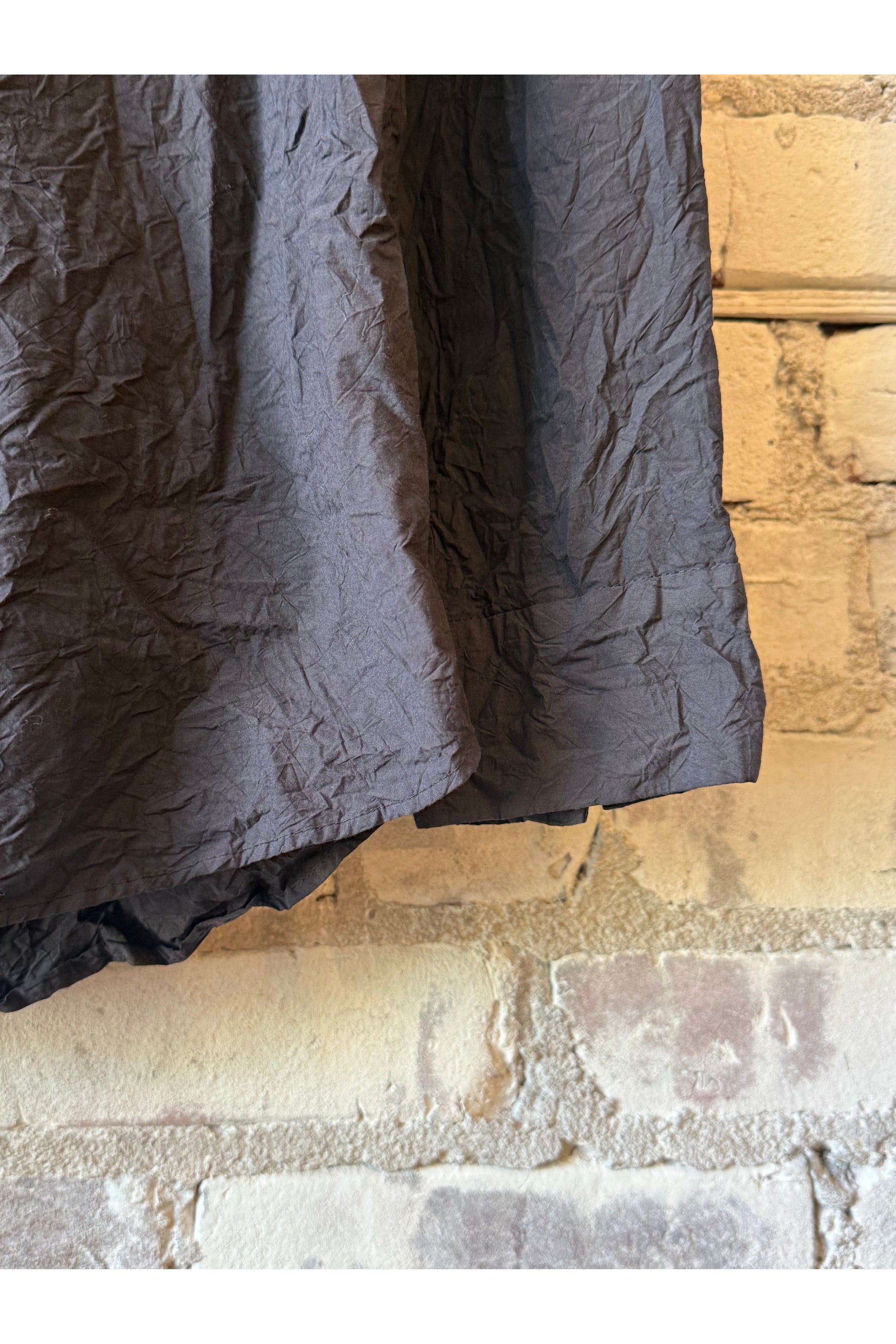 Cotton Typewriter Blouse - Charcoal - DUNE + SALT