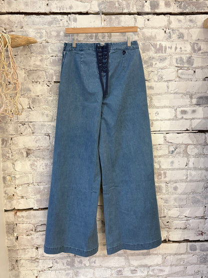 Flared Sailor Pant - Medium Wash