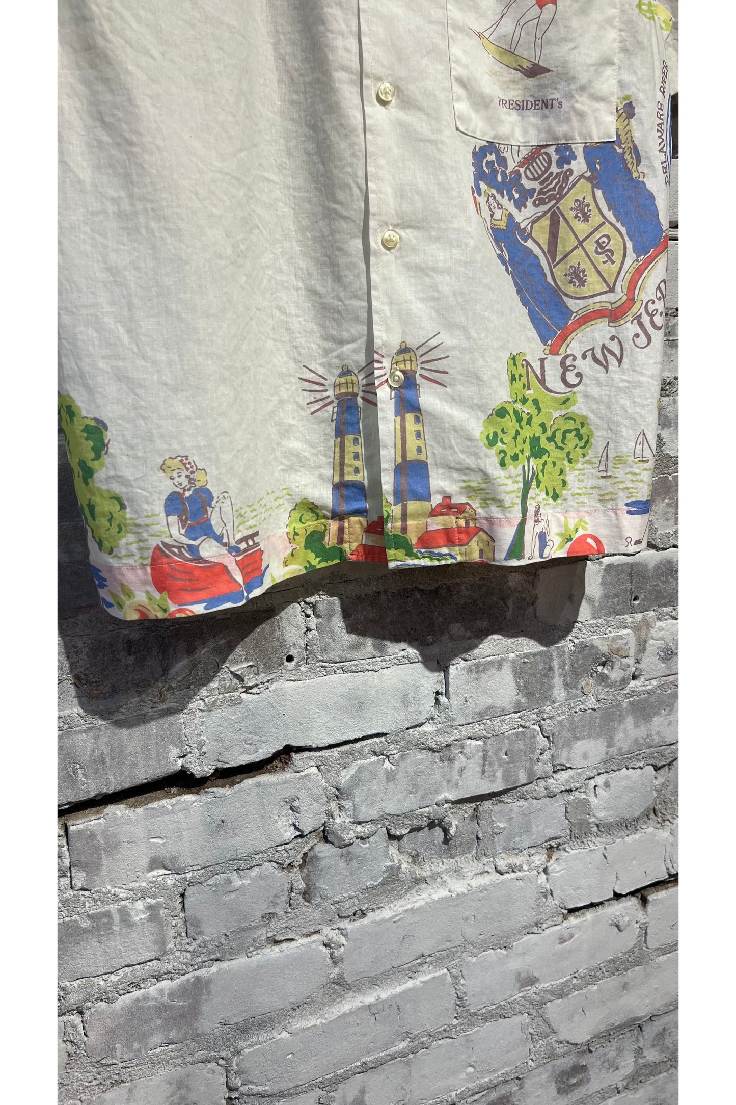 Poplin Reef Shirt - White New Jersey Bay - DUNE + SALT