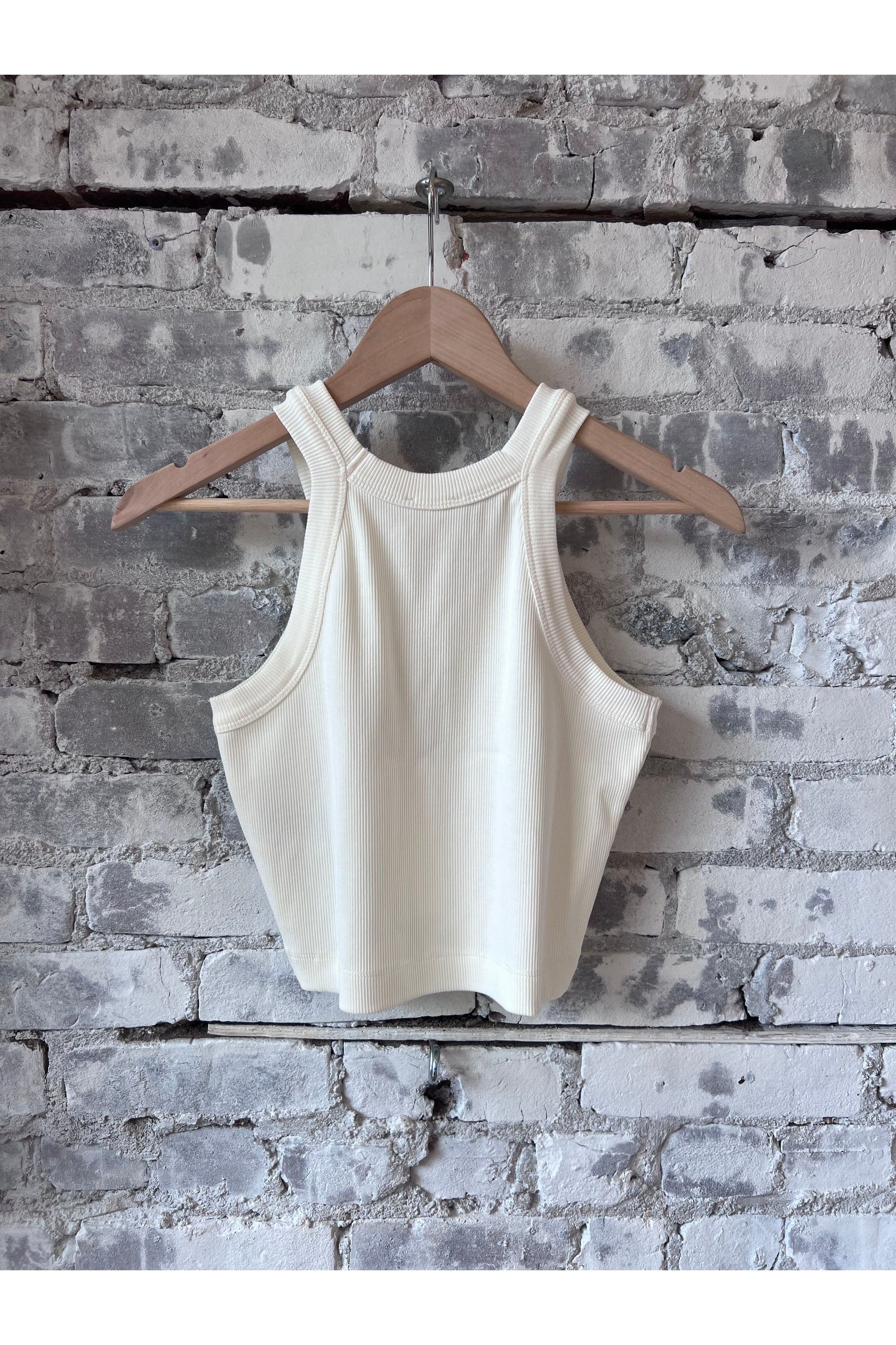 Cropped Racer Top - Ivory - DUNE + SALT