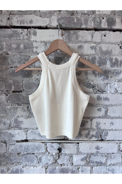 Cropped Racer Top - Ivory - DUNE + SALT