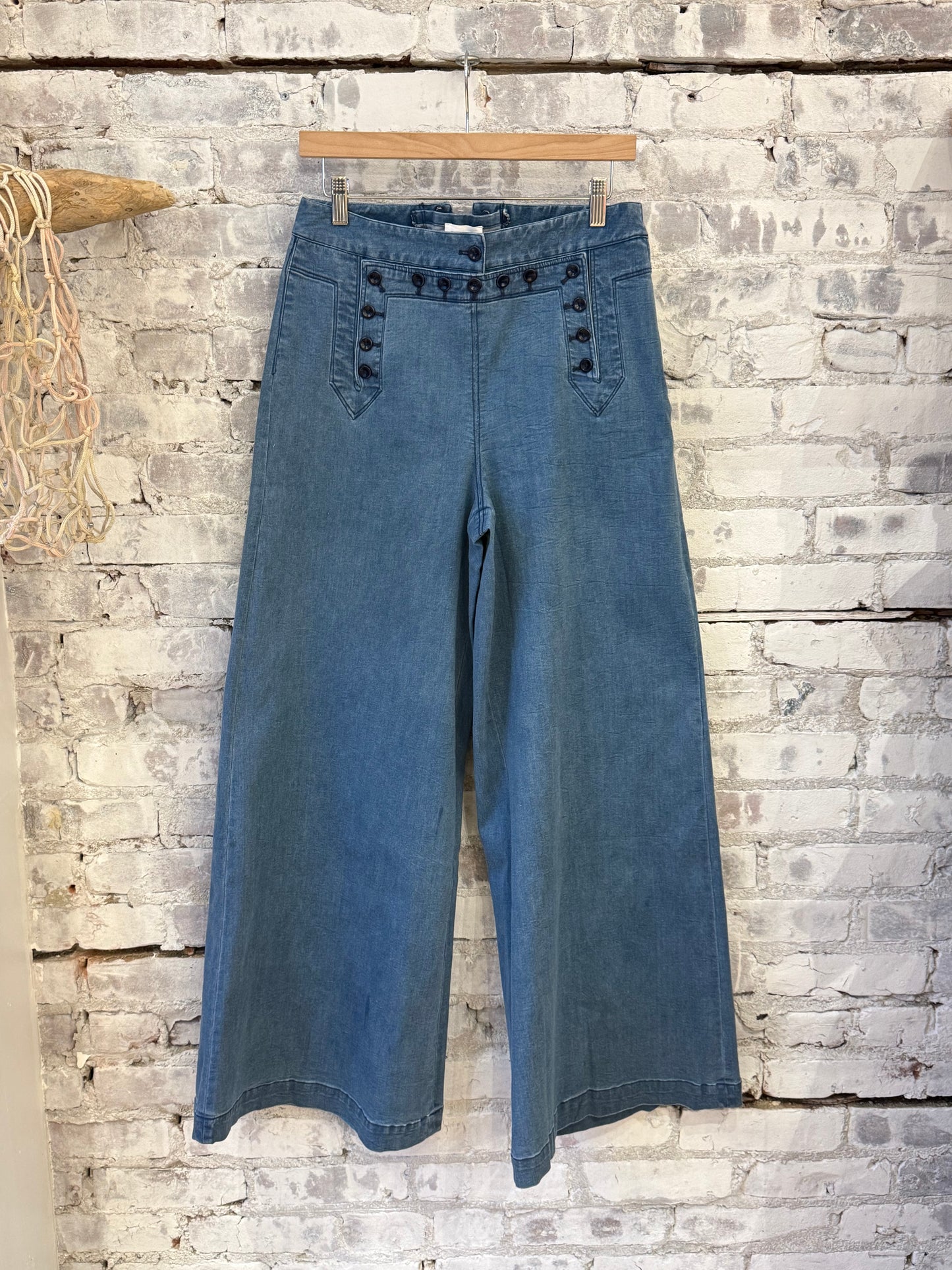 Flared Sailor Pant - Medium Wash