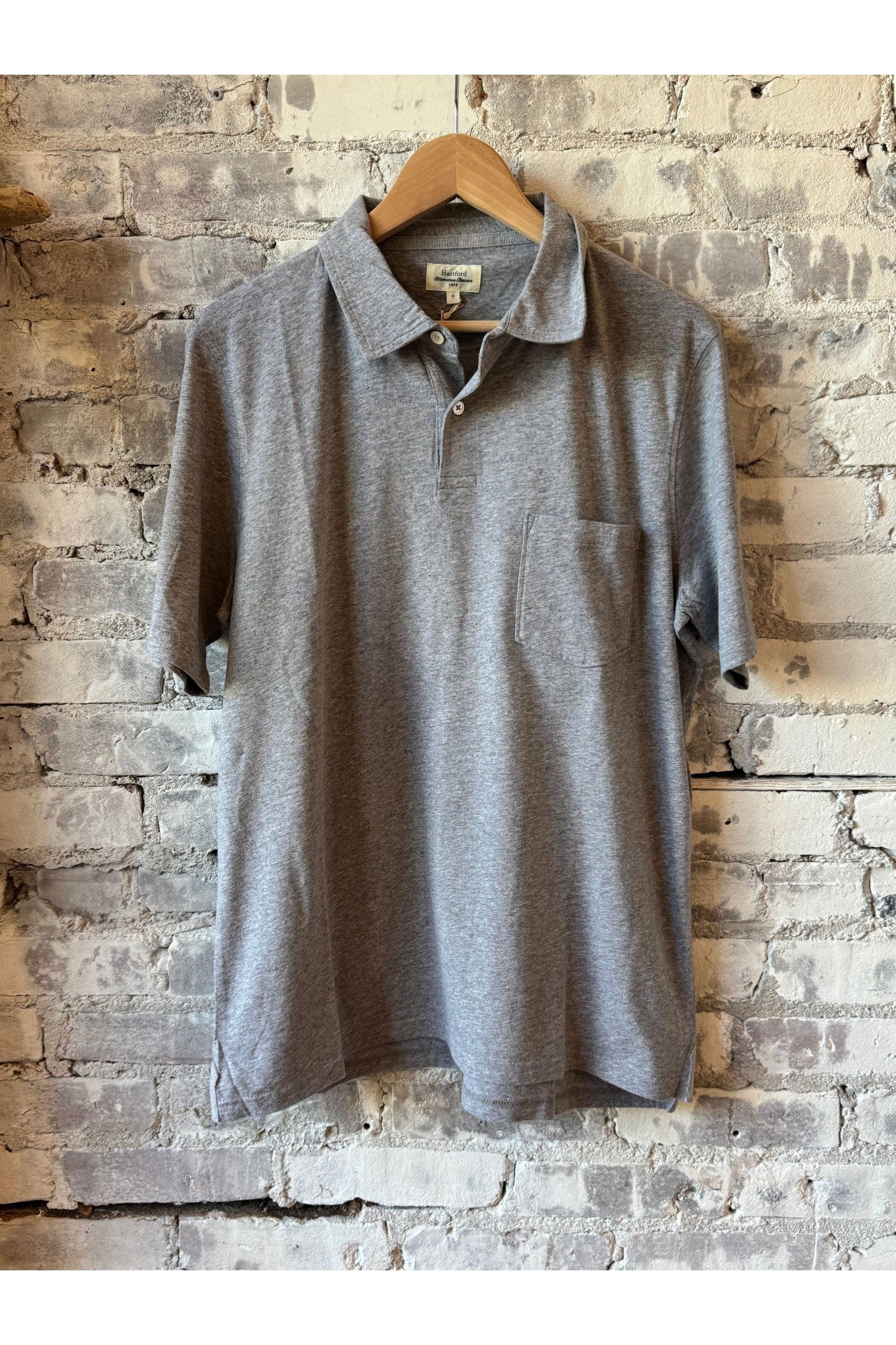 SS Cotton Jersey Polo - Heather Grey - DUNE + SALT