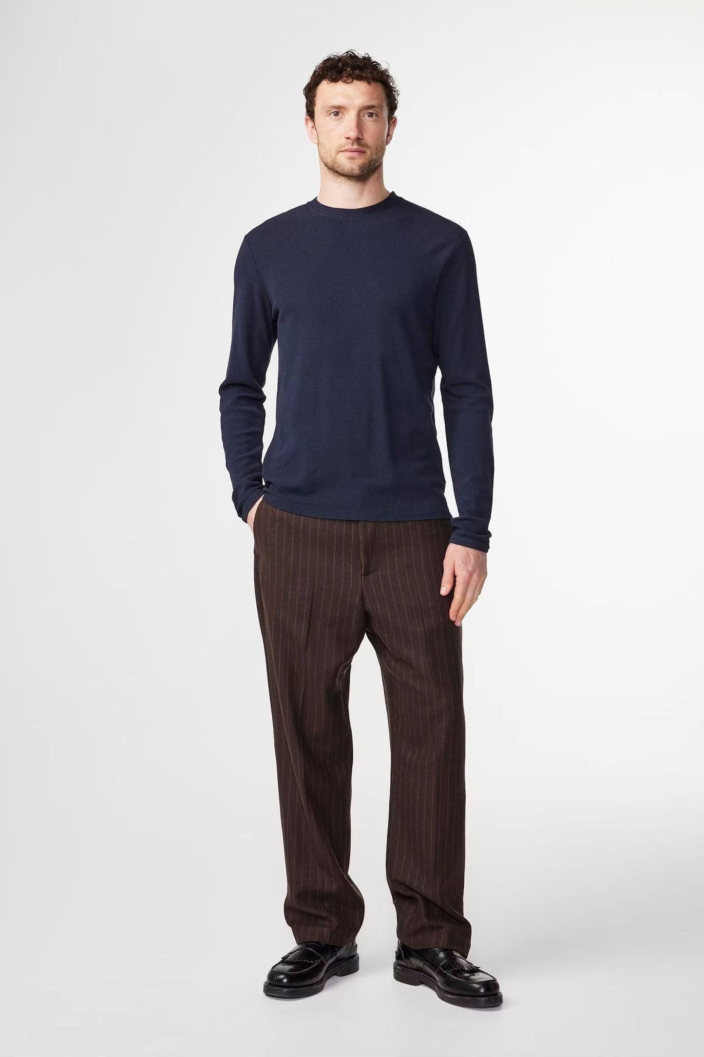 Clive Waffle Knit Tee - Navy Blue - DUNE + SALT