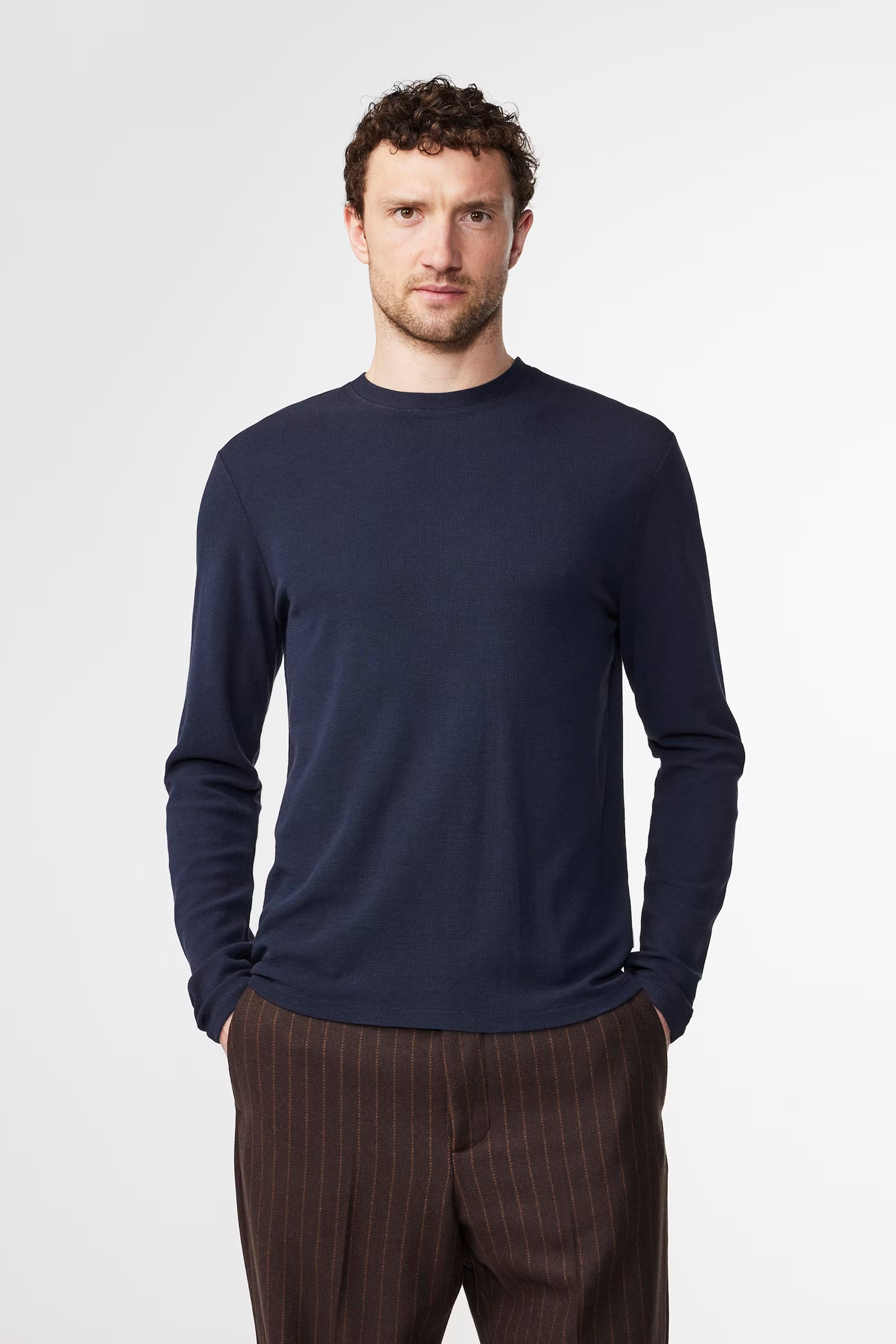 Clive Waffle Knit Tee - Navy Blue - DUNE + SALT