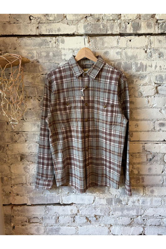 Pacifica Stretch Twill Overshirt - Warm Plaid - DUNE + SALT