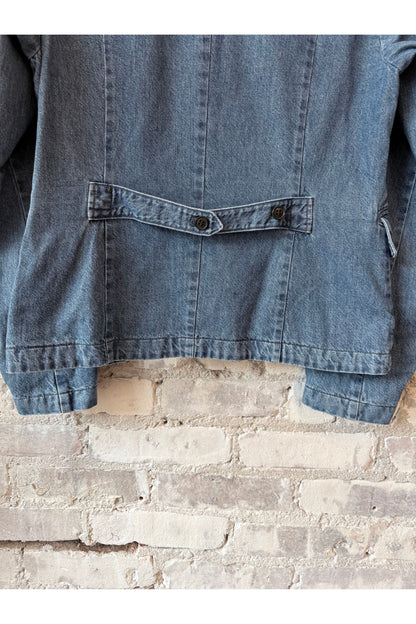 Tailored Denim Blazer - Faded Blue - DUNE + SALT