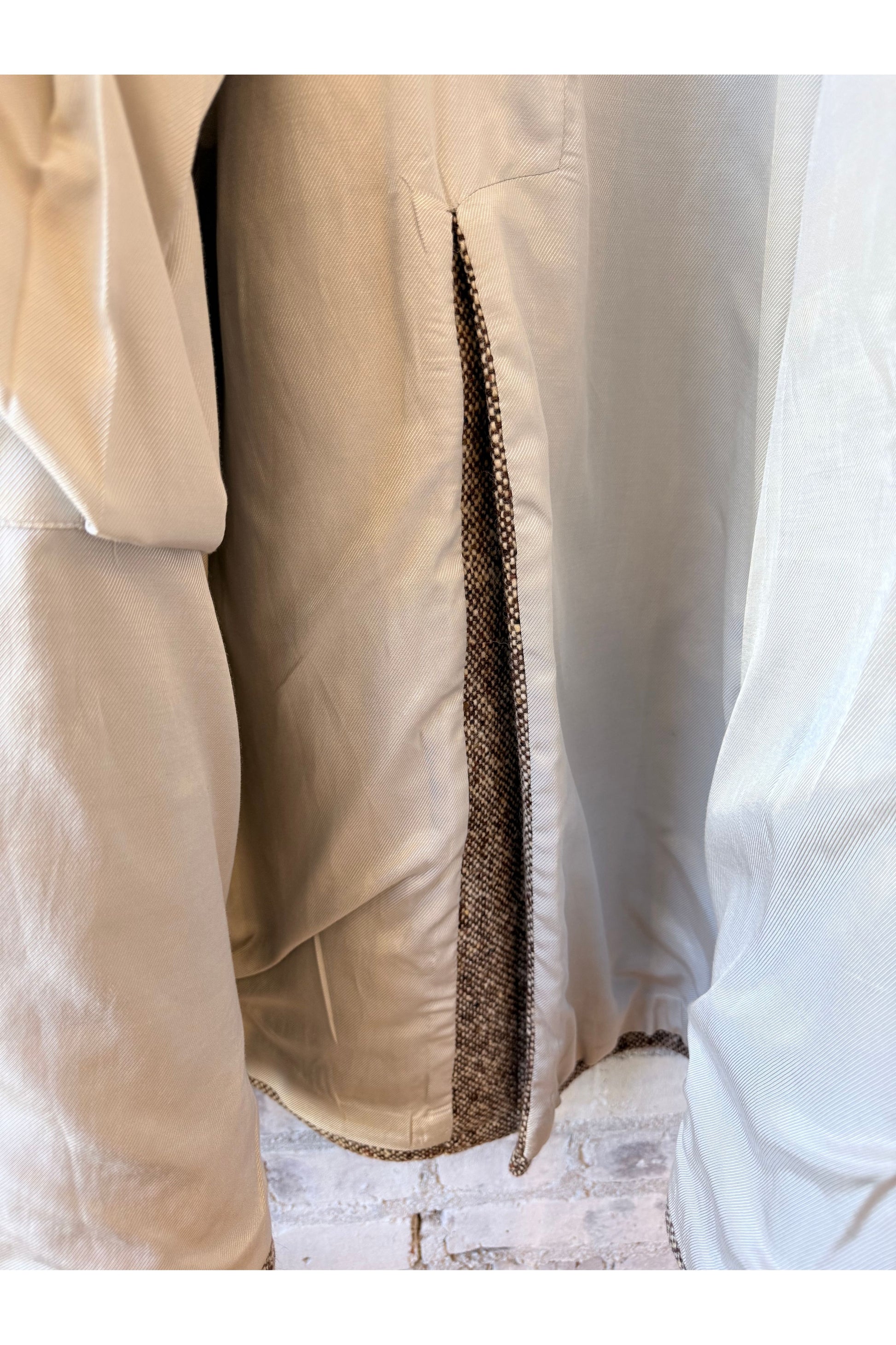 Raglan Wool Overcoat - Malted Barley Slub Donegal - DUNE + SALT