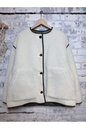 G.O.D Solar Piumino Nylon Jacket - Fossil/Off White