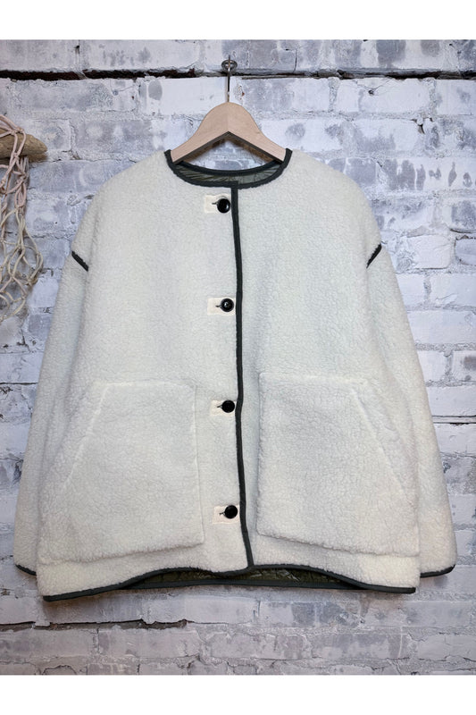 G.O.D Solar Piumino Nylon Jacket - Fossil/Off White