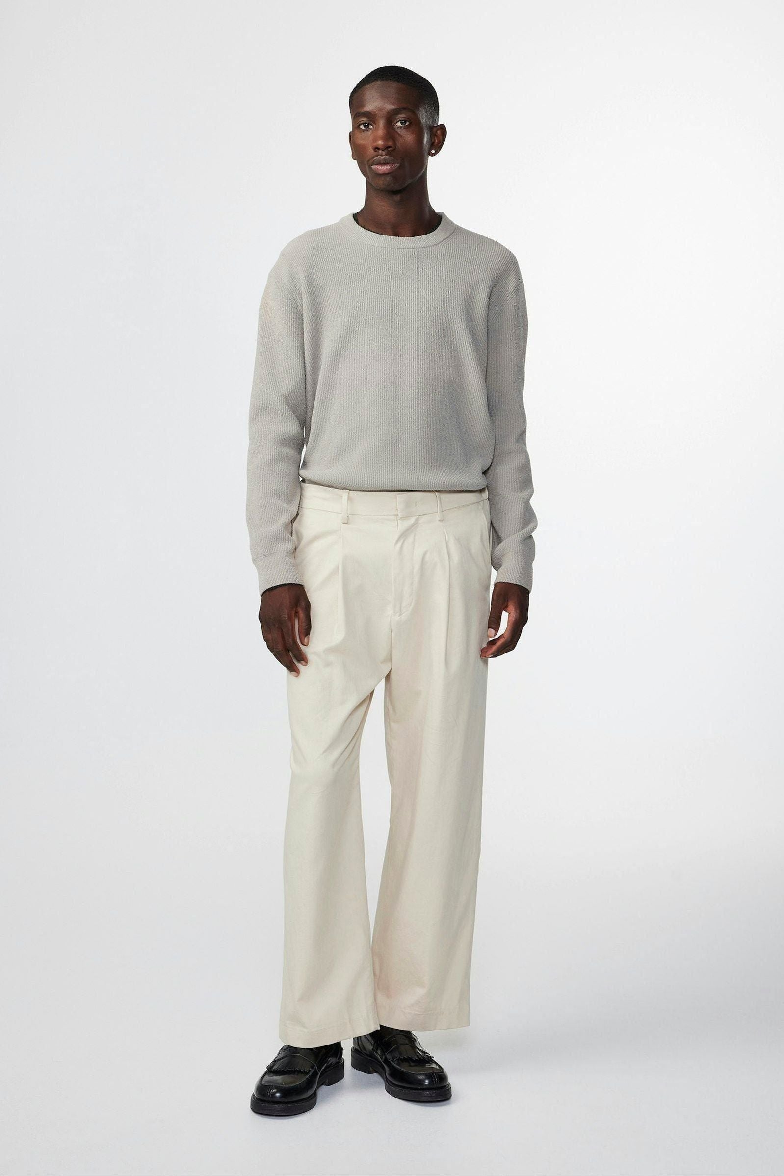 Danny Lightweight Sweater - Fog - DUNE + SALT