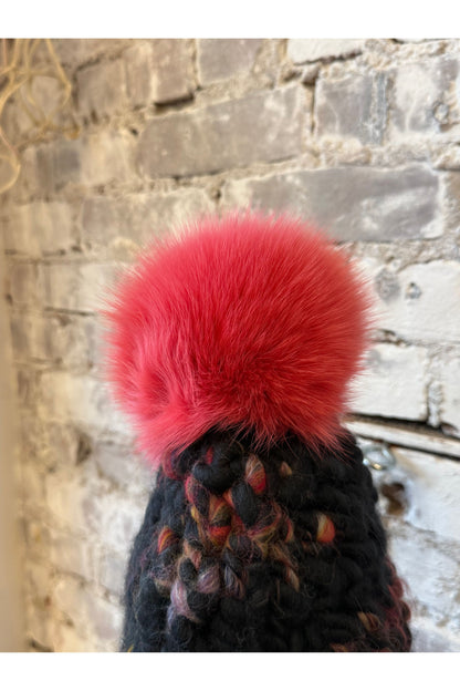 Dark Twombly Deep Fro Tri + Coral XL Pom - DUNE + SALT