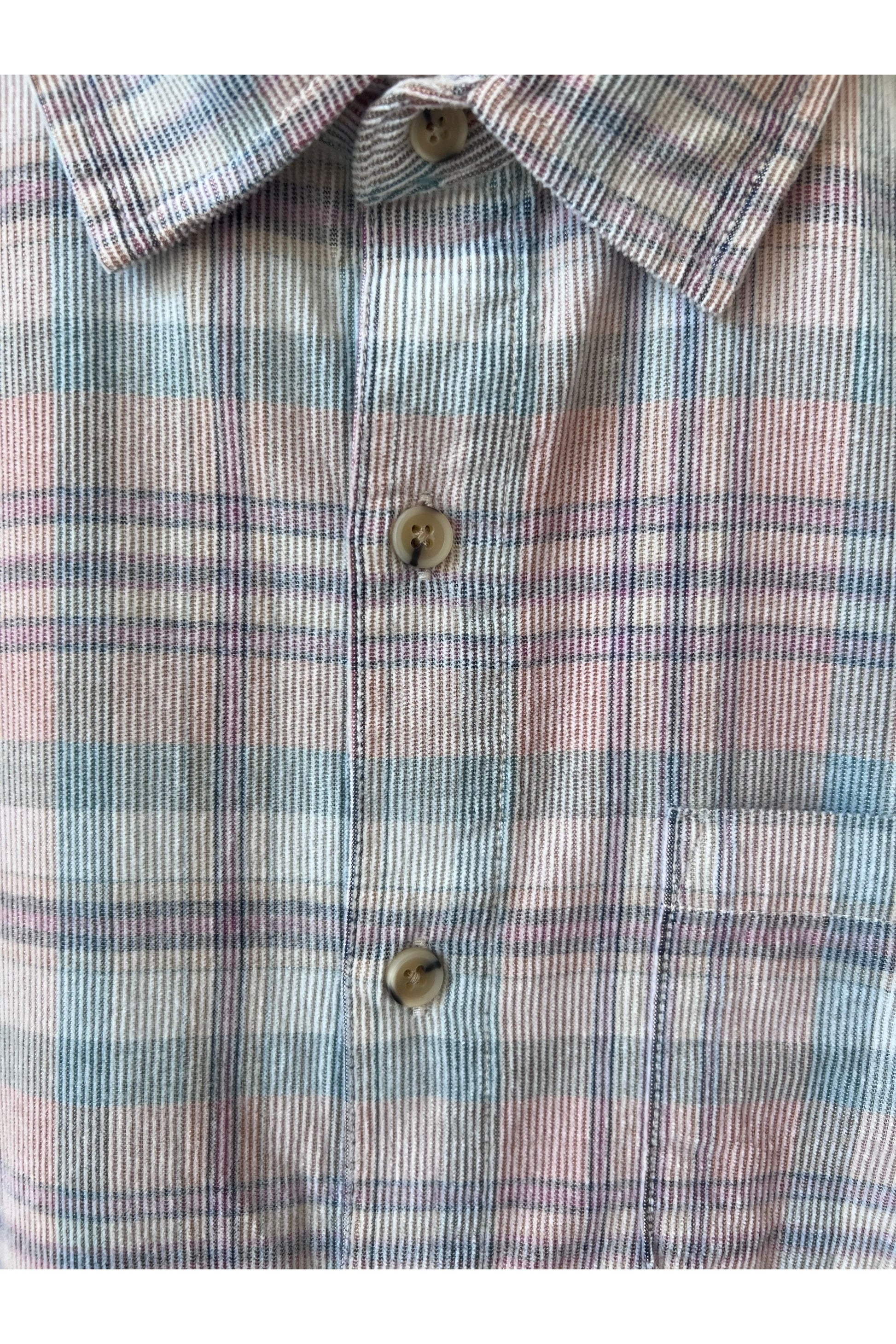 Lightweight Plaid Corduroy Shirt - Cork Plaid Multi - DUNE + SALT