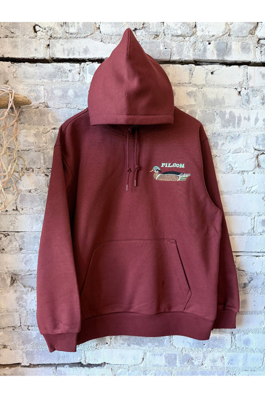 Prospector Embroidered Hoodie - Fired Brick/Duck - DUNE + SALT