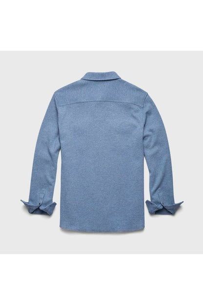 Rex Soft Knit Shirt - Blue Heather - DUNE + SALT