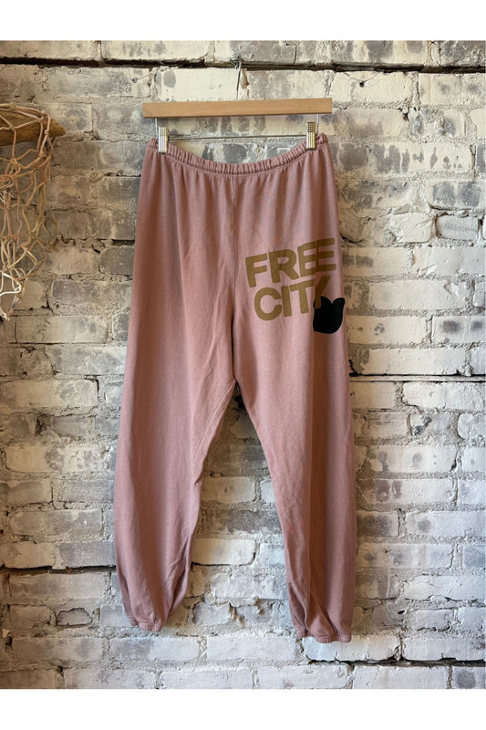 FREECITYLARGE sweatpant - ballerina golden - DUNE + SALT
