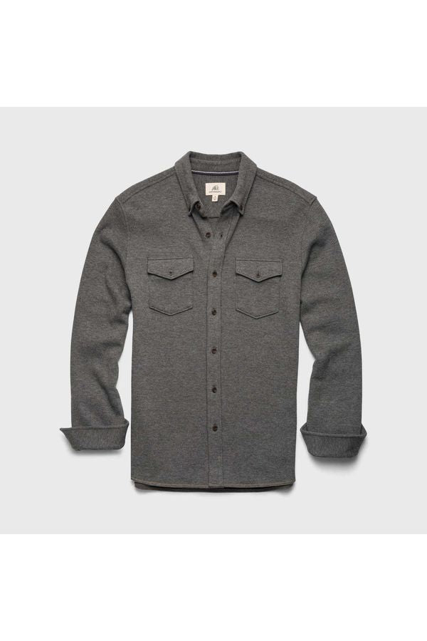 Rex Soft Knit Shirt - Charcoal Heather - DUNE + SALT