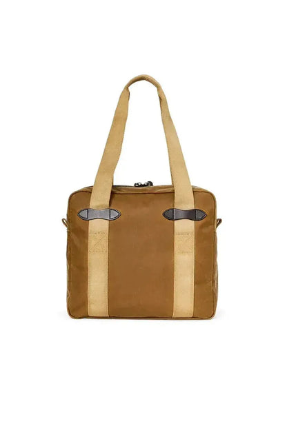 Tin Cloth Zipper Tote Bag - Dark Tan - DUNE + SALT
