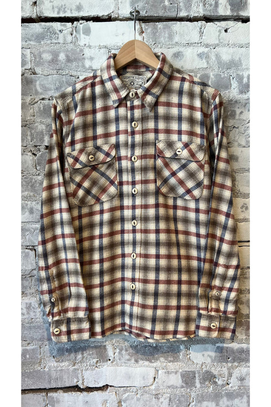 Jepson Woven Shirt - Cream Plaid - DUNE + SALT