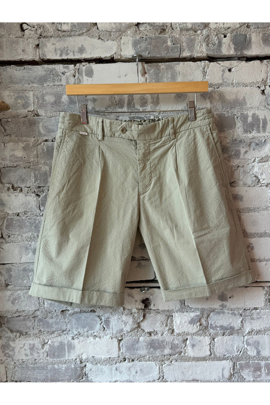 Seersucker Bermuda Short - Sand - DUNE + SALT