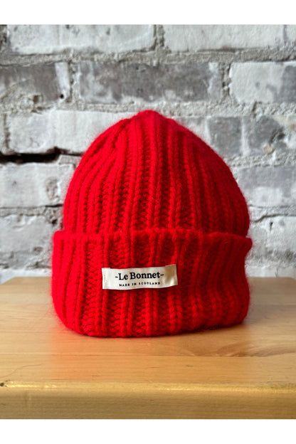 Le Bonnet Logo Beanie - Crimson - DUNE + SALT