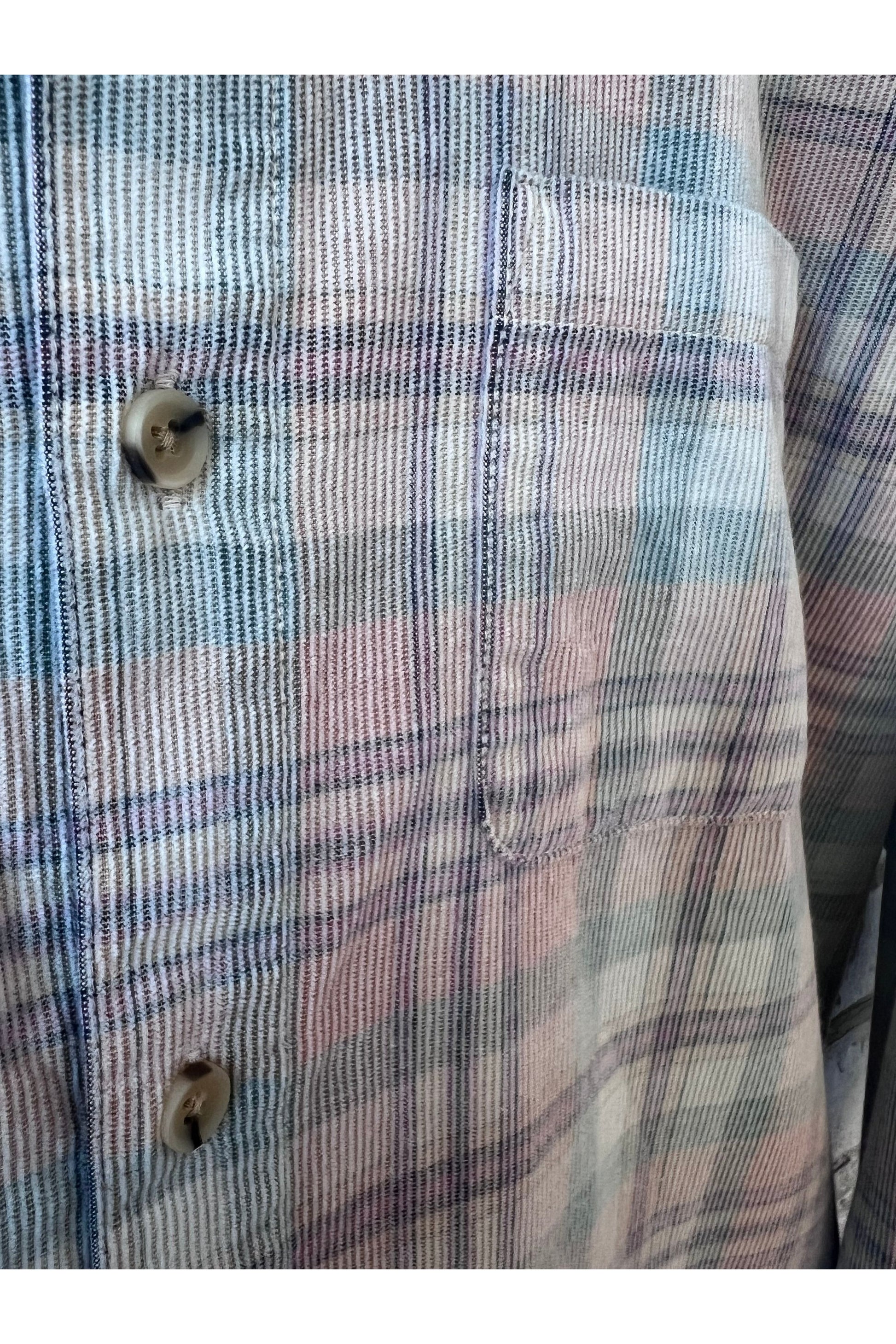 Lightweight Plaid Corduroy Shirt - Cork Plaid Multi - DUNE + SALT