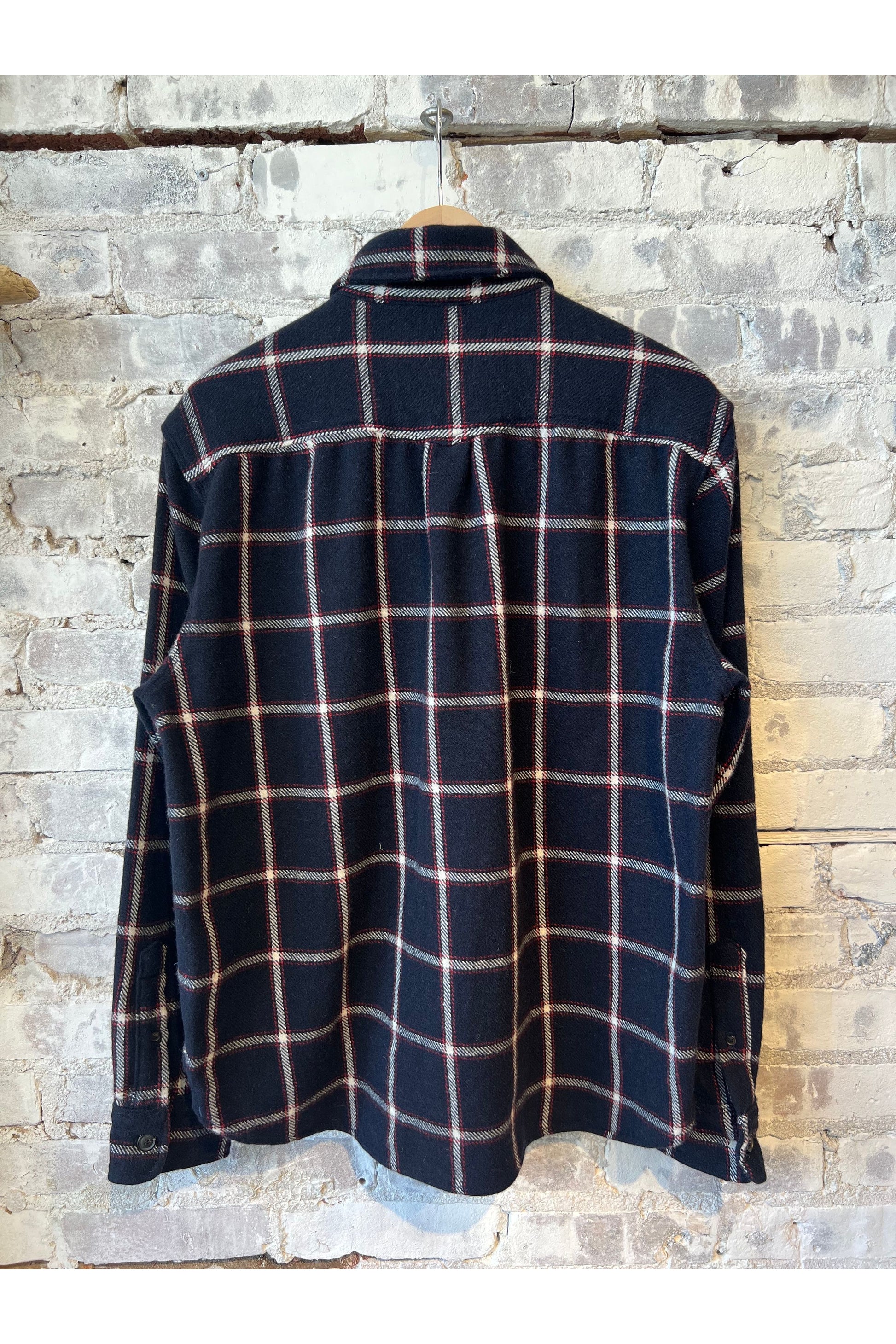 Kamas Wool Plaid Shirt - Navy - DUNE + SALT