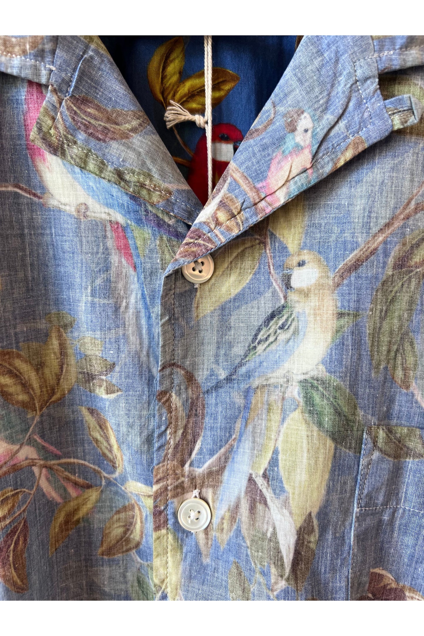 “Parrot” Palm Mc Shirt - Blue - DUNE + SALT