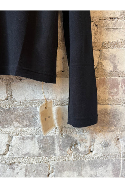 Silk/Cashmere LS Jersey Crew - Navy - DUNE + SALT