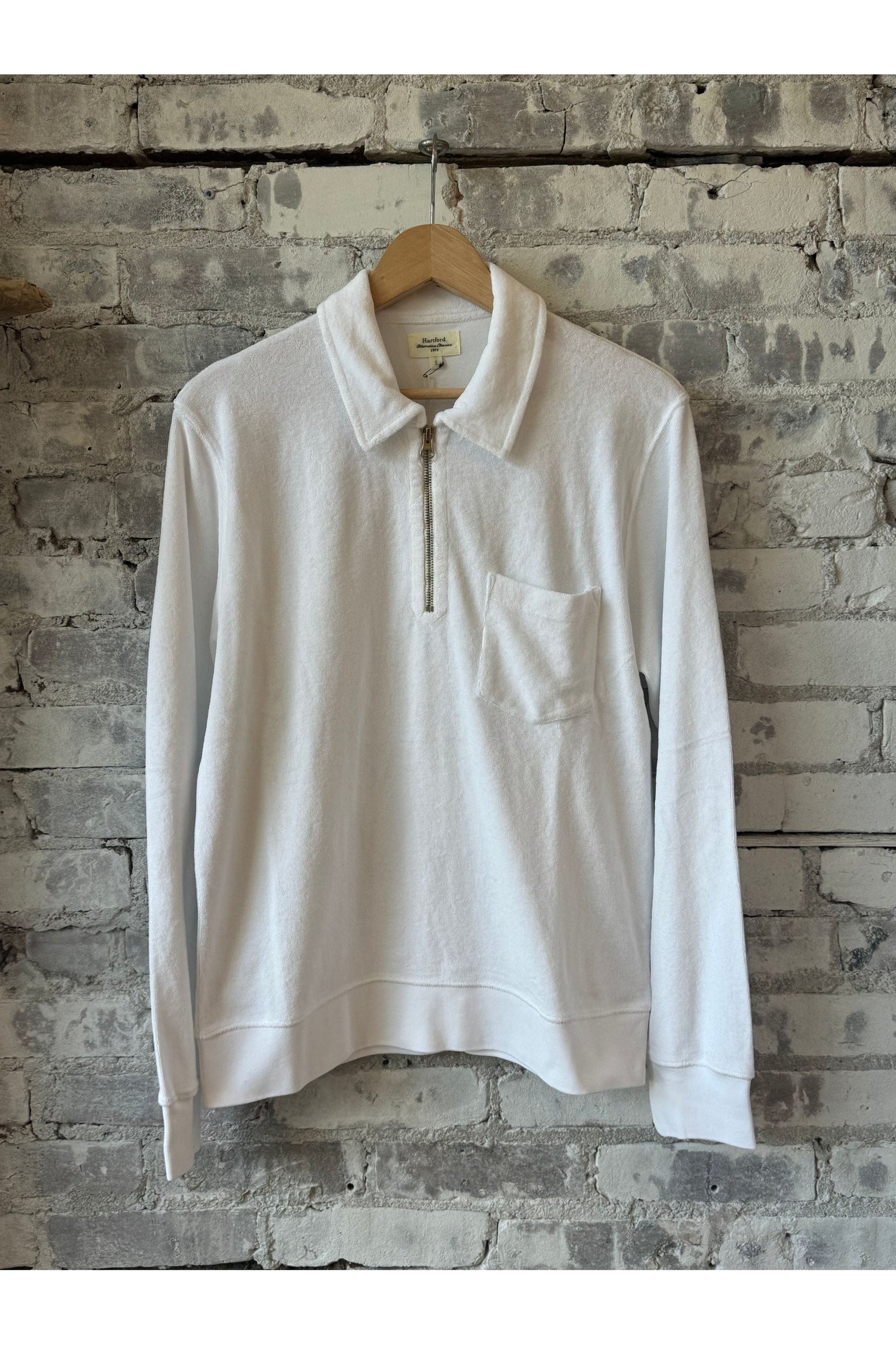 Terry Zip Sweatshirt - White - DUNE + SALT