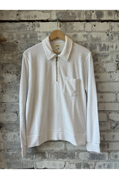 Terry Zip Sweatshirt - White - DUNE + SALT