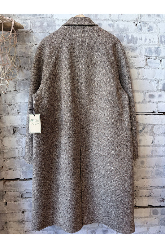 Raglan Wool Overcoat - Malted Barley Slub Donegal - DUNE + SALT