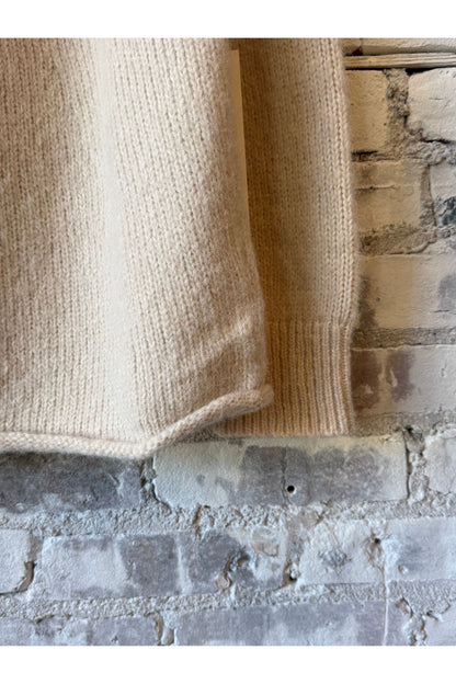 Handloom Rollneck Sweater - Cream - DUNE + SALT
