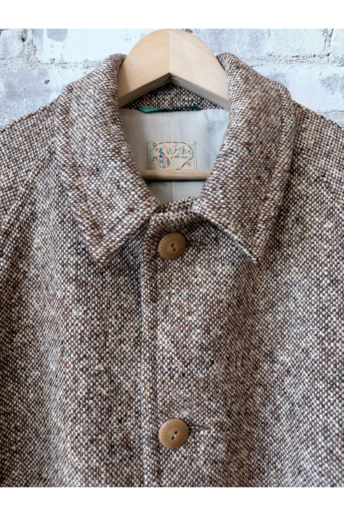 Raglan Wool Overcoat - Malted Barley Slub Donegal - DUNE + SALT