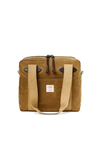 Tin Cloth Zipper Tote Bag - Dark Tan - DUNE + SALT
