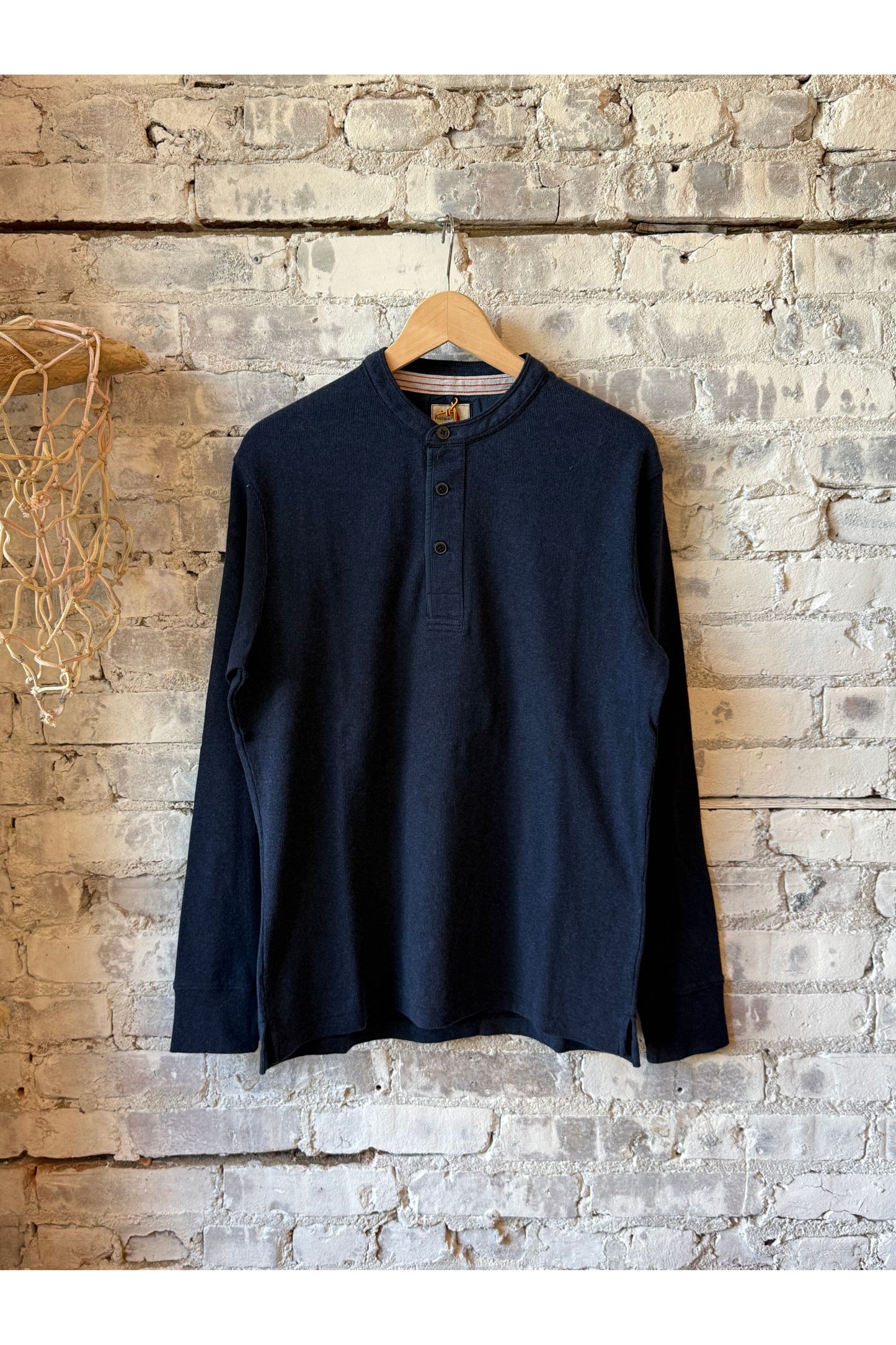 French Rib Henley - Navy Heather - DUNE + SALT