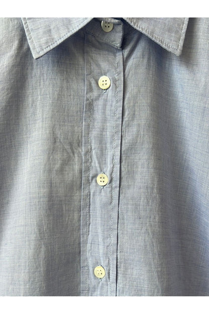 Coraz End-on-End Cotton Voile Shirt - Blue - DUNE + SALT